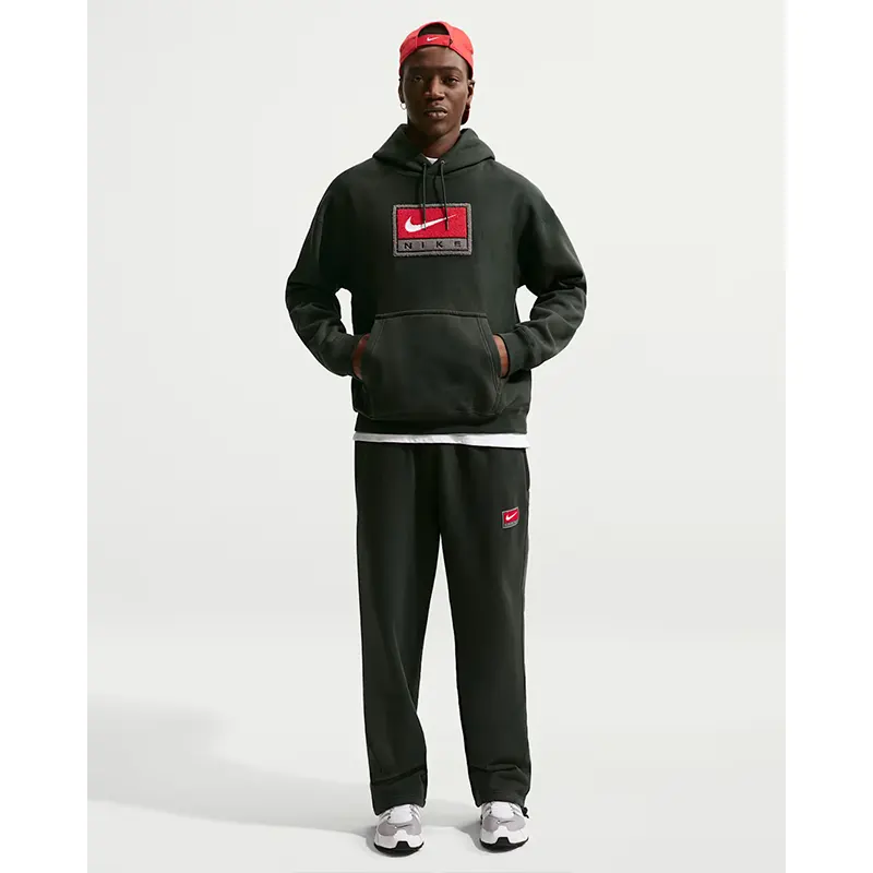 Mens Nike Solo Swoosh Fleece Pullover Hoodie - Image 2