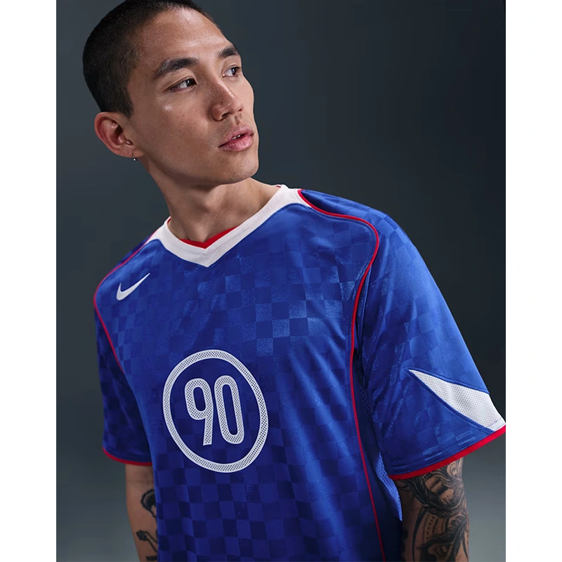 Mens Nike Total 90 Royal Blue Dri-FIT Soccer Shirt - Image 3