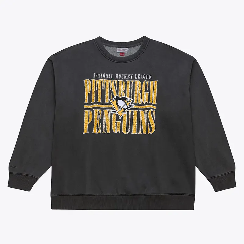 Mens Pittsburgh Penguins Mitchell & Ness Downtown Fleece Crew