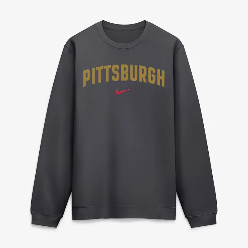 Mens Pittsburgh Pirates Nike Anthracite 2026 City Connect Club 2-Hit Sweatshirt - Image 2
