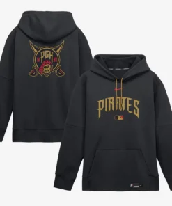 Mens Pittsburgh Pirates Nike Black 2026 City Connect Authentic Collection Therma-FIT Hoodie
