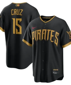 Mens Pittsburgh Pirates Oneil Cruz Nike Black Jersey