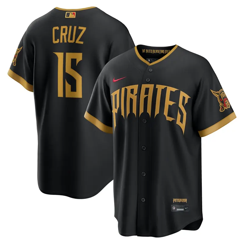 Mens Pittsburgh Pirates Oneil Cruz Nike Black Jersey