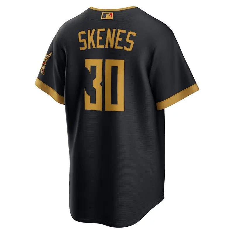 Mens Pittsburgh Pirates Paul Skenes Nike Black Jersey - Image 3