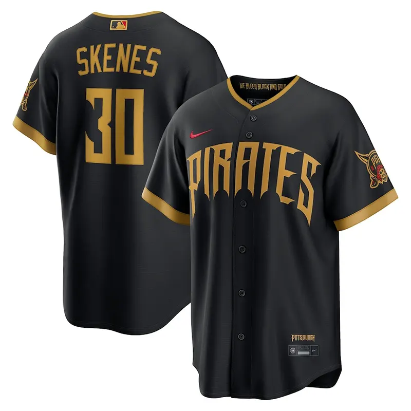 Mens Pittsburgh Pirates Paul Skenes Nike Black Jersey
