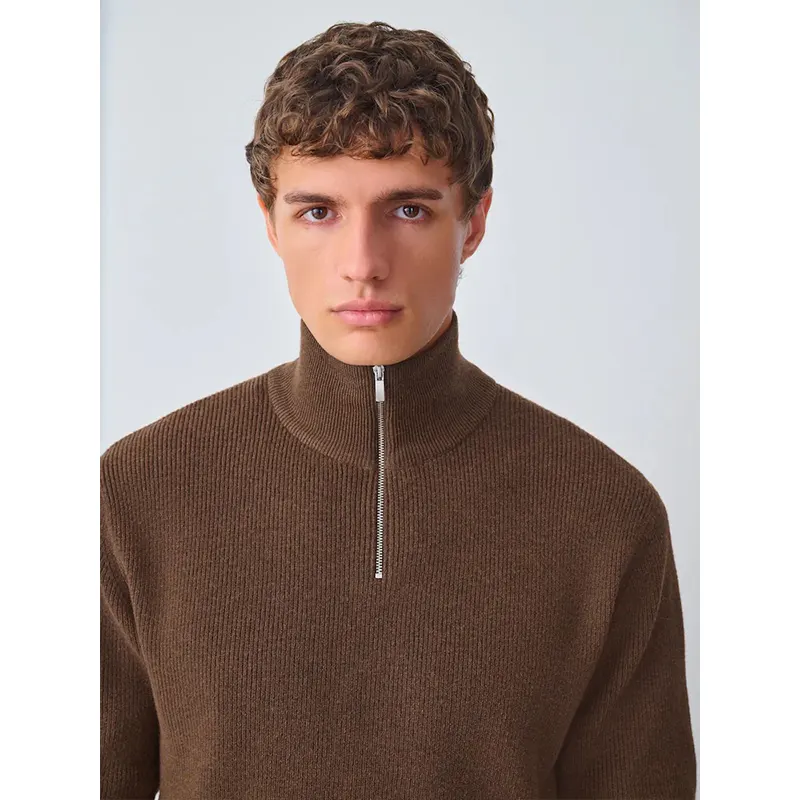 Mens Quince Ribbed Quarter-Zip Sweater - Image 3