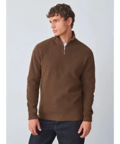 Mens Quince Ribbed Quarter-Zip Sweater