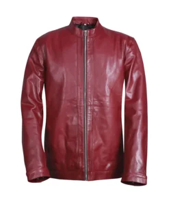 Men's Red Leather Jacket