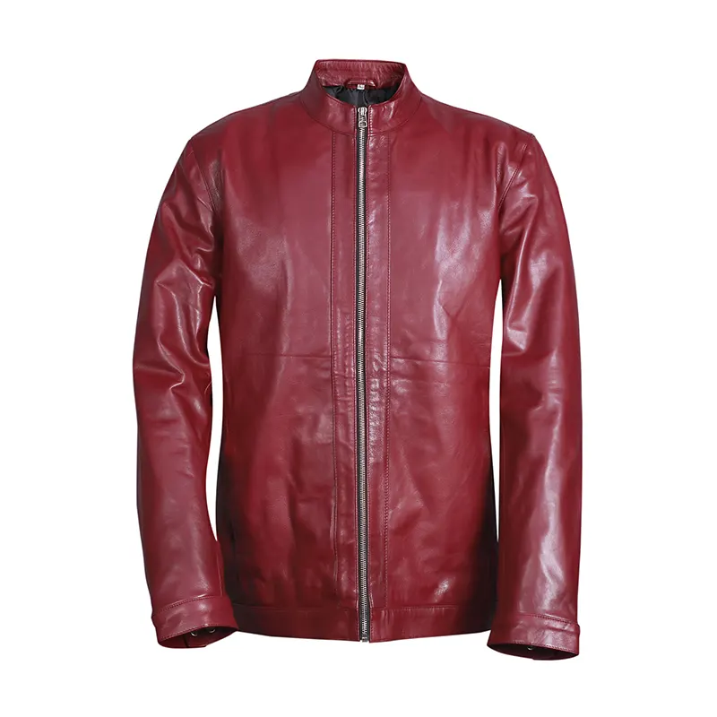 Men's Red Leather Jacket