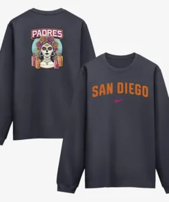 Men's San Diego Padres Nike Obsidian 2026 City Connect Club 2-Hit Sweatshirt