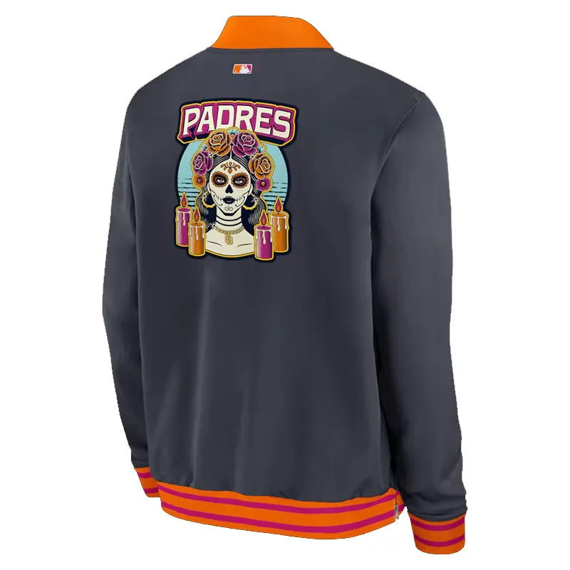 Mens San Diego Padres Nike Obsidian 2026 Full-Zip Bomber Jacket - Image 3