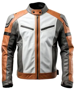 Men’s Sheepskin Cafe Racer Motorcycle Leather Jacket