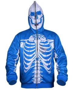 Men's Skeleton Bones Skull Hooded Sweatshirt