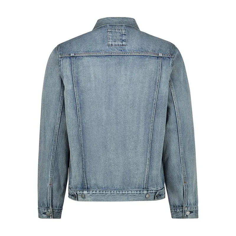 Men's Sky Blue Denim Jacket - Image 2