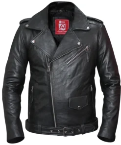 Men's Slim Fit Biker Style Leather Jacket