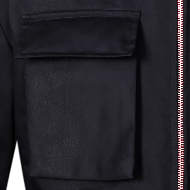 Men's Black Surplus Patch-pocket Shell Cotton Jacket - Image 5