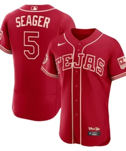 Mens Texas Rangers Corey Seager Nike Red Patch Jersey