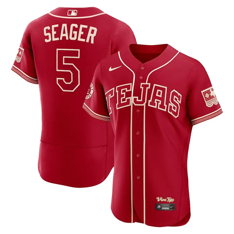 Mens Texas Rangers Corey Seager Nike Red Patch Jersey