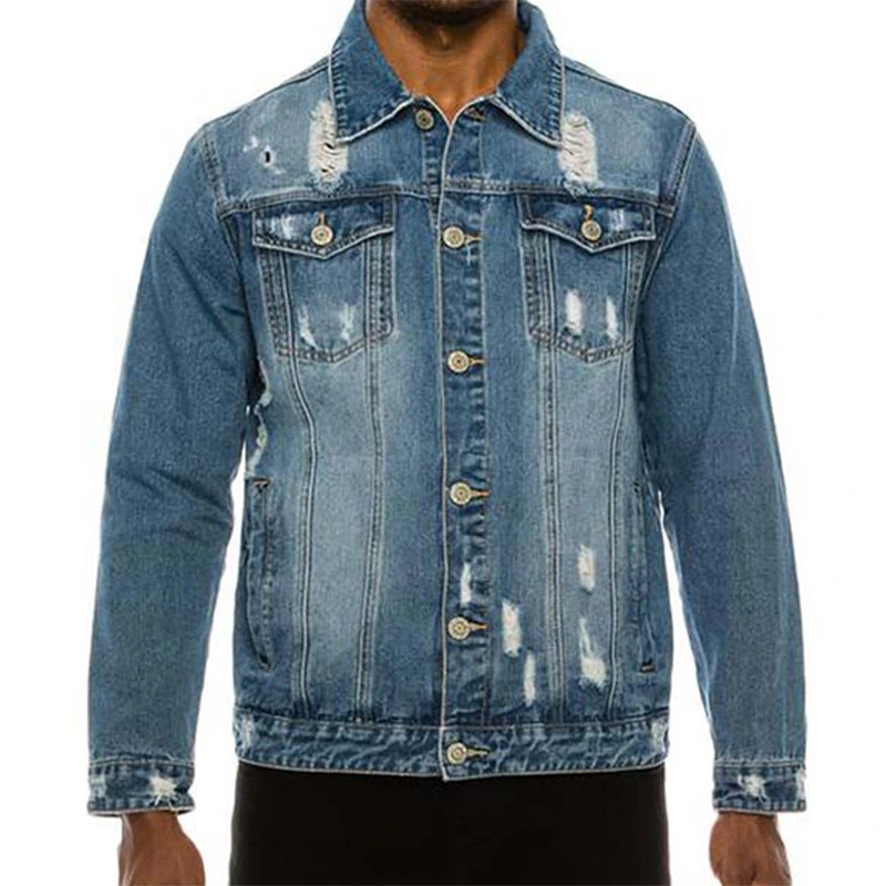 Mens World Tour Blue Denim Jacket