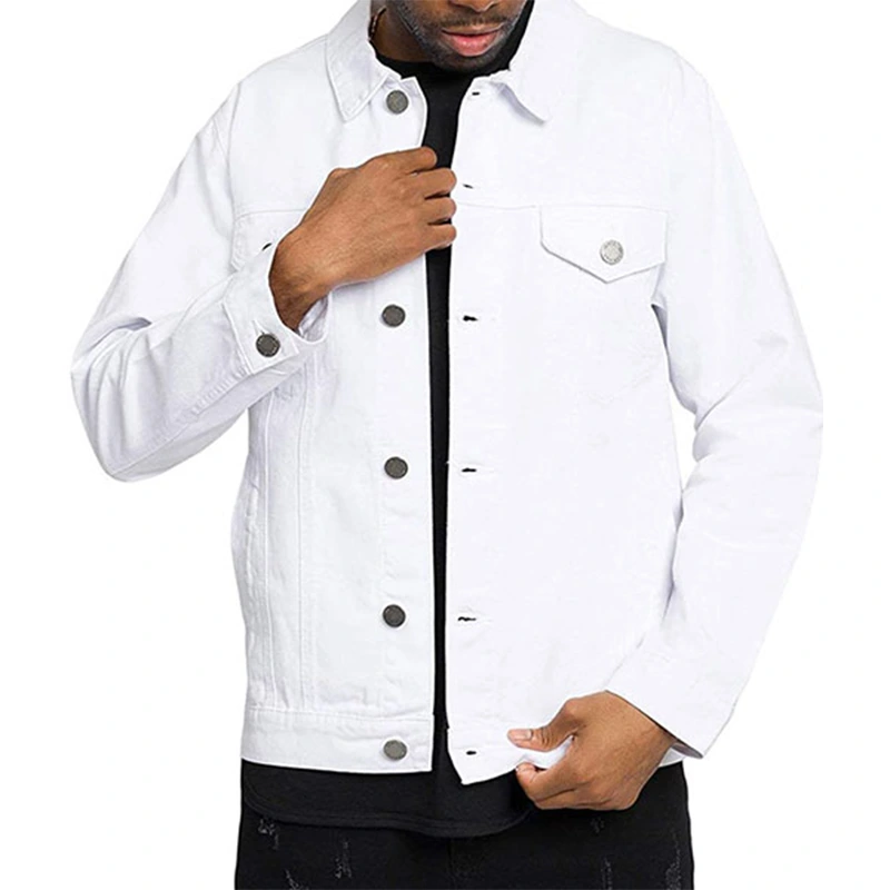 Mens World Tour White Denim Jacket