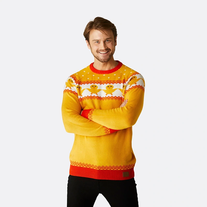 Mens Yellow Easter Sweater - Image 2