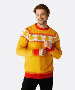 Mens Yellow Easter Sweater