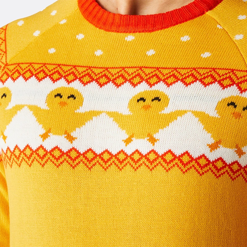 Mens Yellow Easter Sweater - Image 4