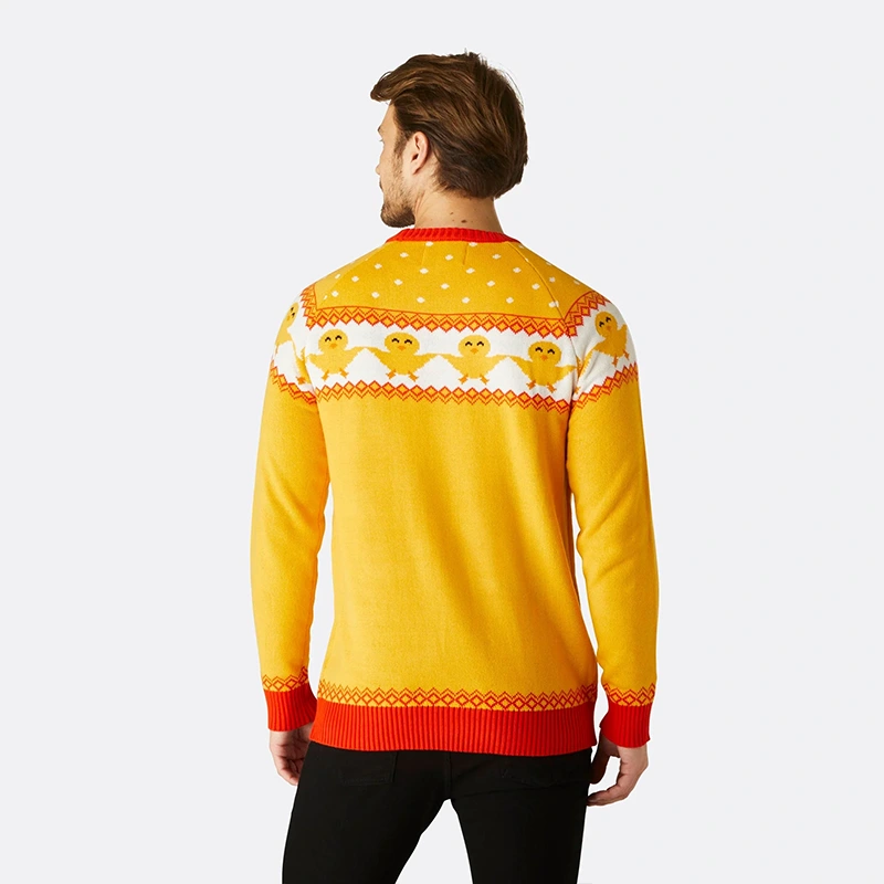 Mens Yellow Easter Sweater - Image 3