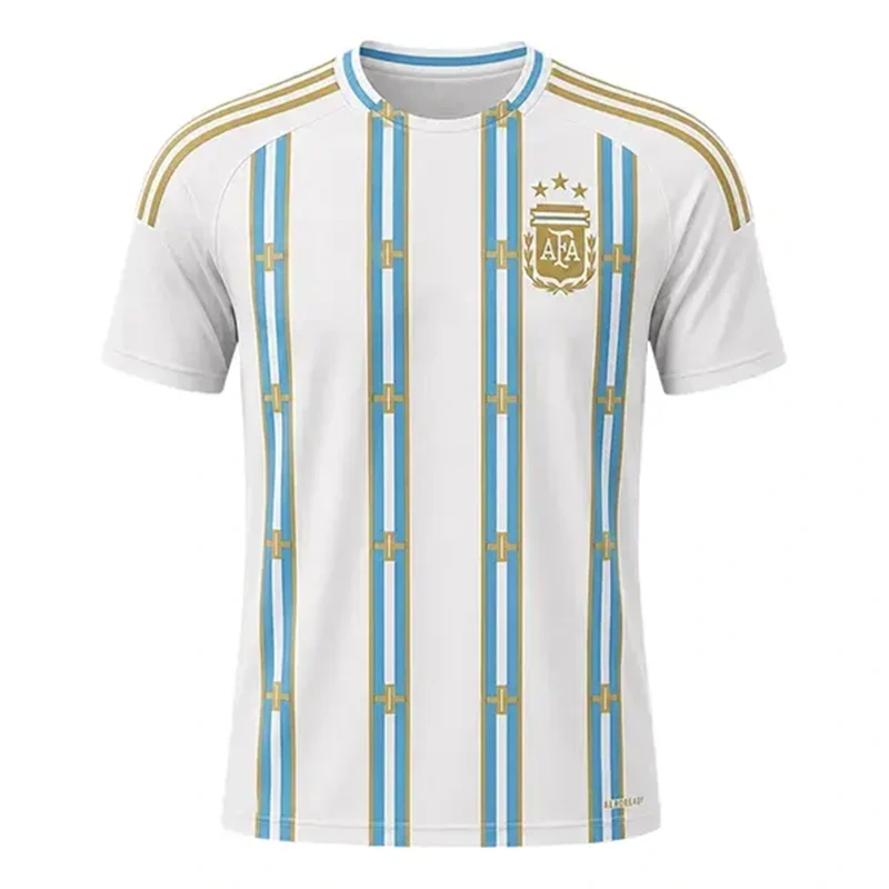 Messi Argentina Gold Stripe Jersey 2026