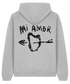 Mi Amor Grey Hoodie