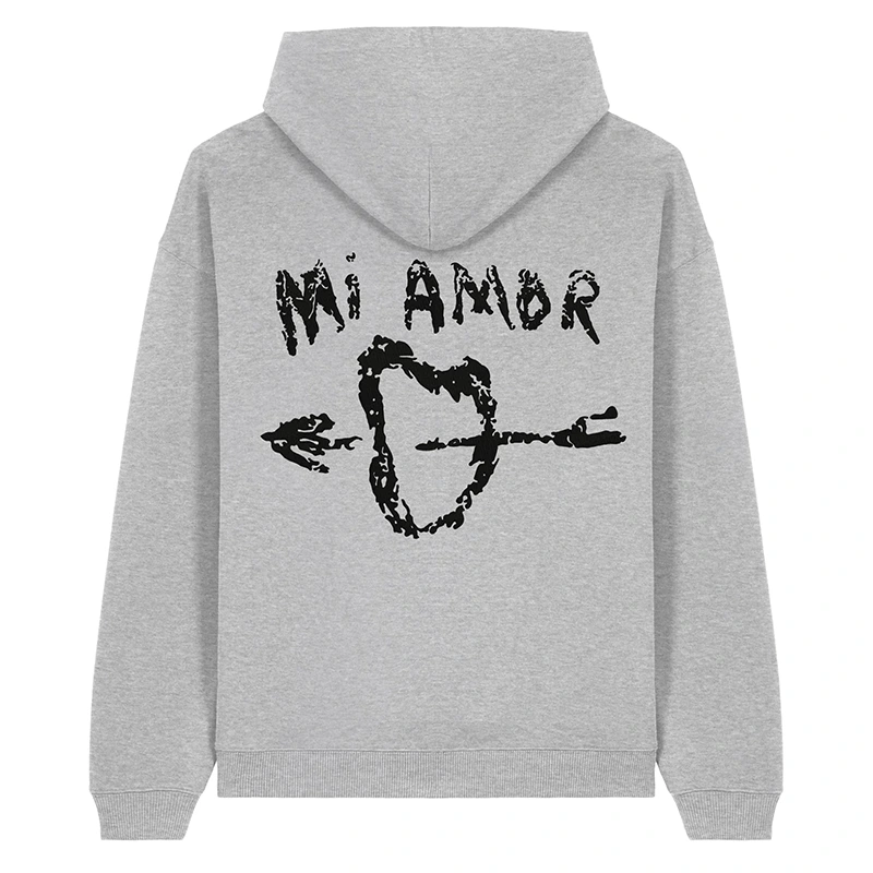Mi Amor Grey Hoodie