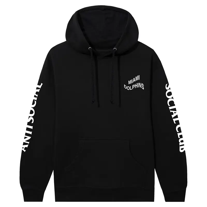 Miami Dolphins AntiSocialSocialClub x NFL Black Impact Blossom Hoodie - Image 2