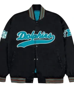 Miami Dolphins Aqua Bomber Jacket