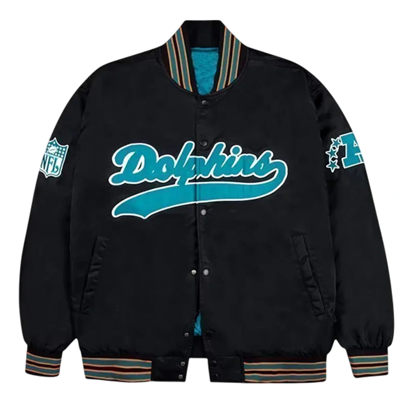Miami Dolphins Aqua Bomber Jacket