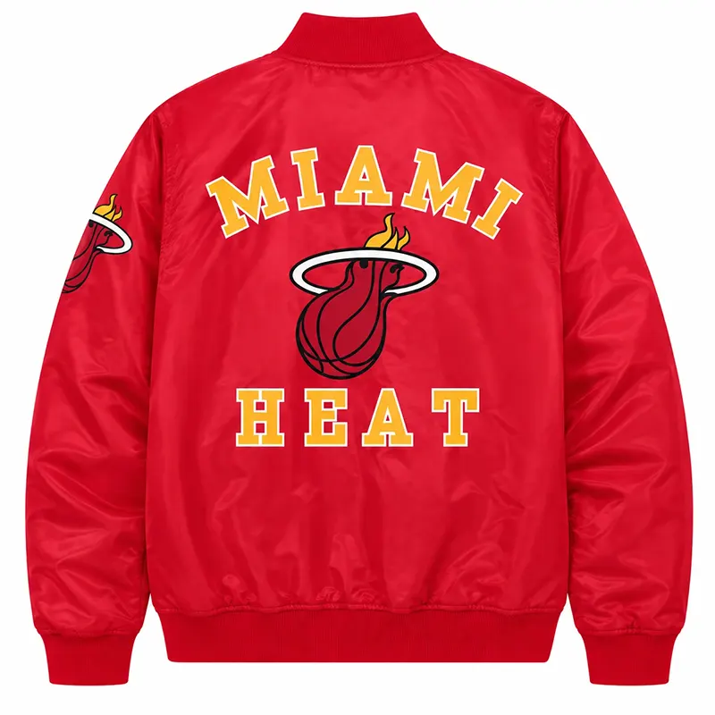Miami Heat Red Bomber Jacket - Image 2