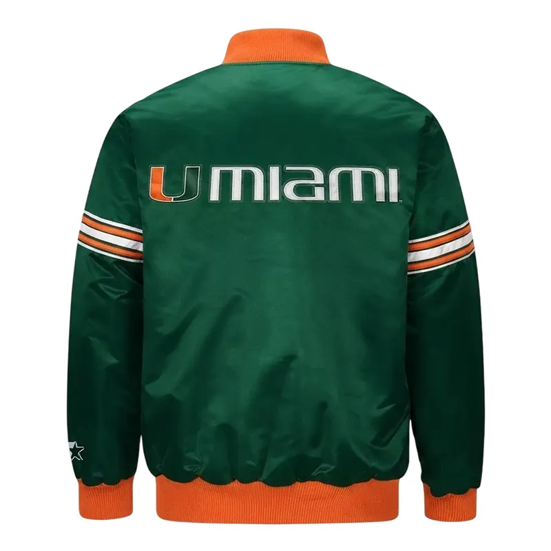 Miami Hurricanes Draft Pick Green Jacket - Image 2