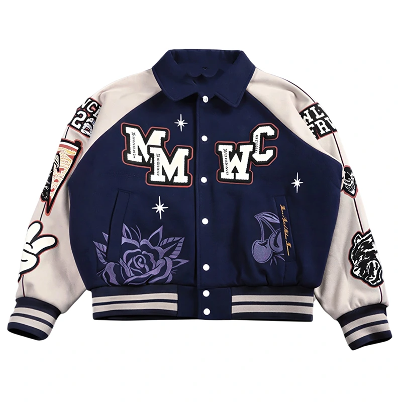 Mickey Mouse Wolves Club Rudy Navy Letterman Jacket