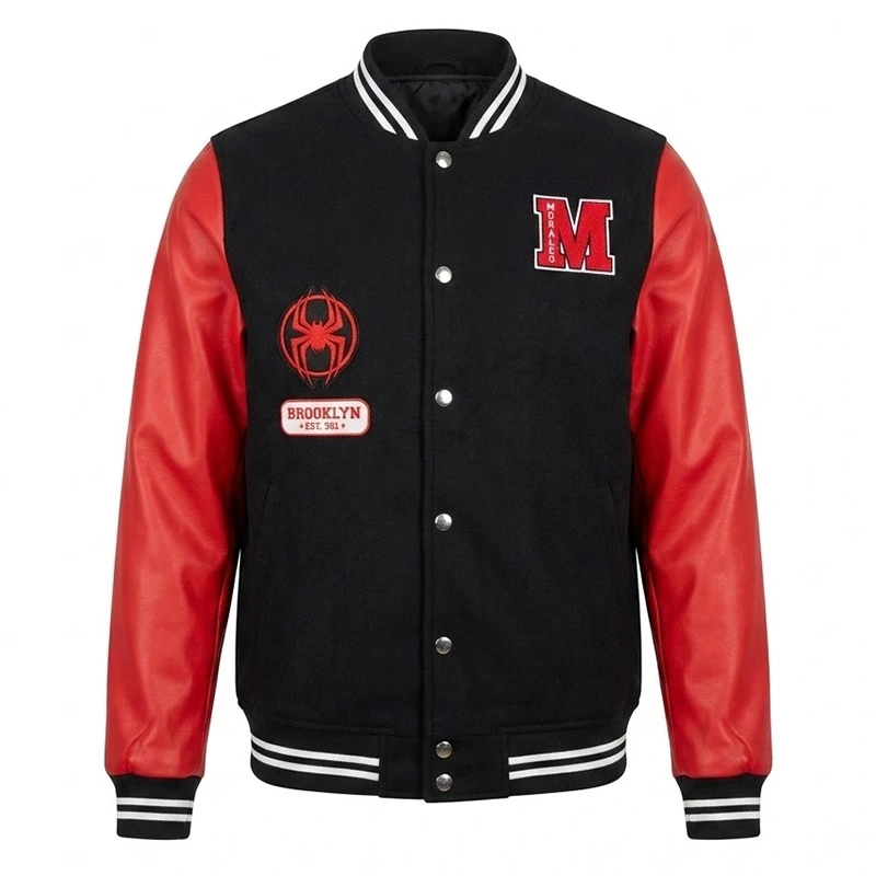Miles Morales Spider-Man Across the Spider-Verse Varsity Jacket