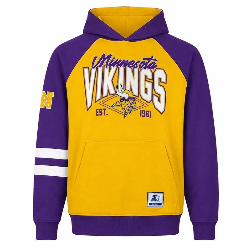 Minnesota Vikings Interception Colorblock Hoodie