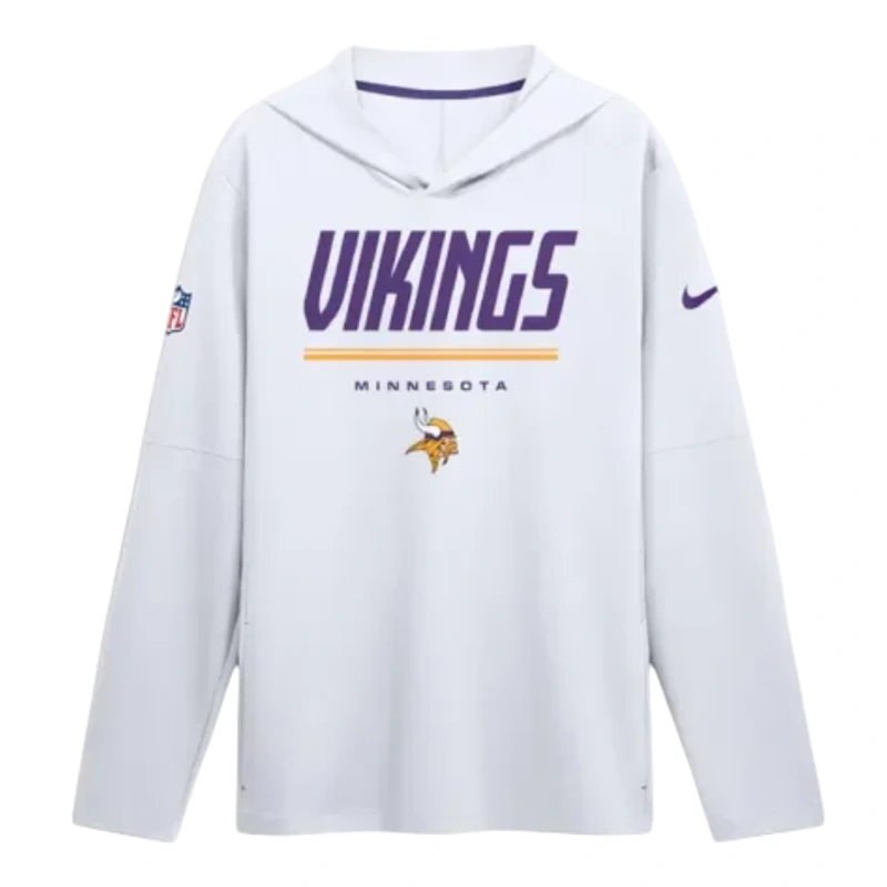 Minnesota Vikings White Hooded T-shirt