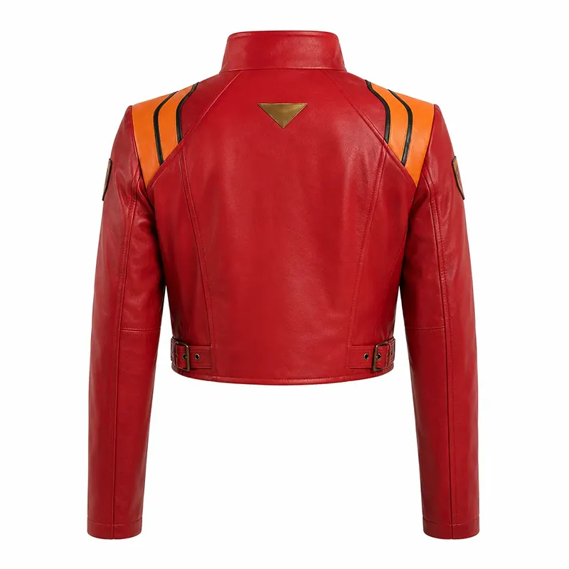 Misato Katsuragi Red Leather Jacket - Image 2