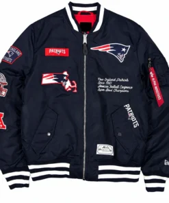 NEW ENGLAND PATRIOTS X ALPHA X NEW ERA MA-1 BOMBER JACKET