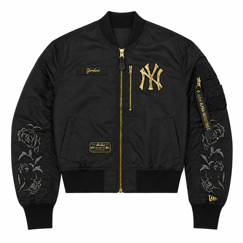 NY Alpha X New Era L-2B Cropped Bomber Jacket