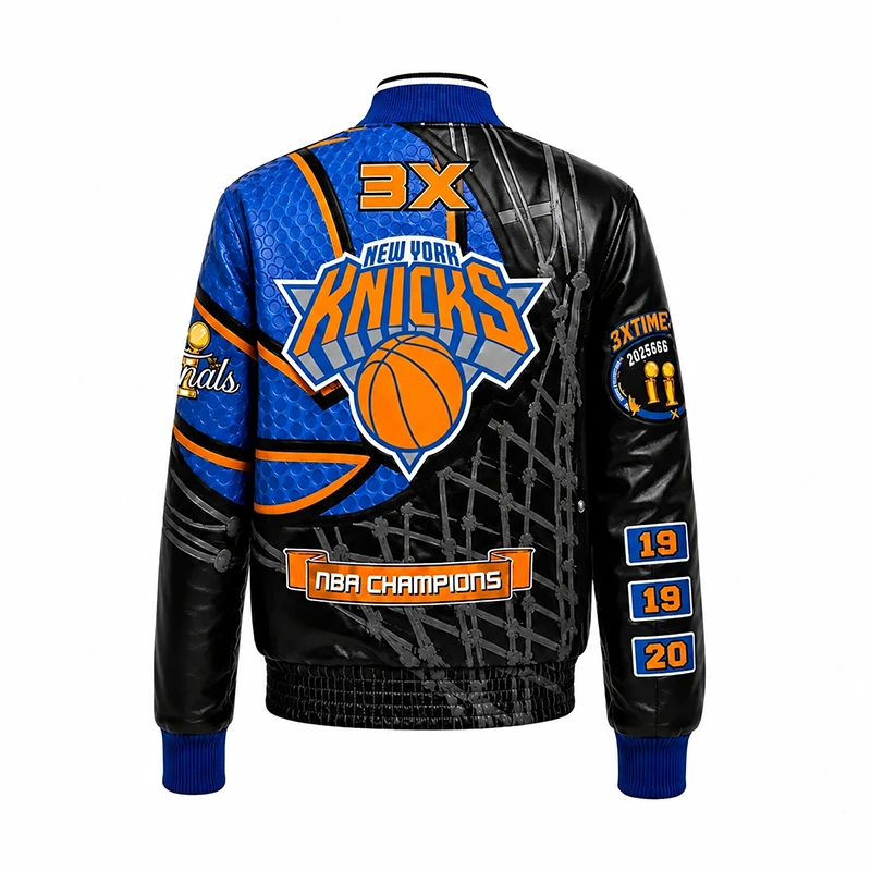 NY Knicks Champions 2026 Leather Jacket - Image 2