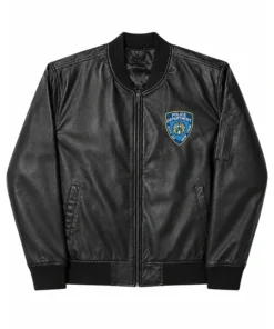 NYPD Leather Bomber Jacket