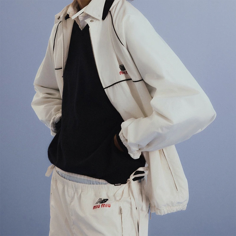 New Balance x Miu Miu Technical Poplin Blouson Jacket - Image 6