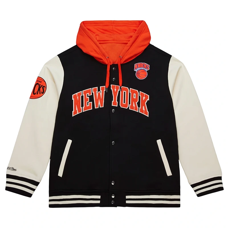 New York Knicks Black Courtside Fleece Jacket