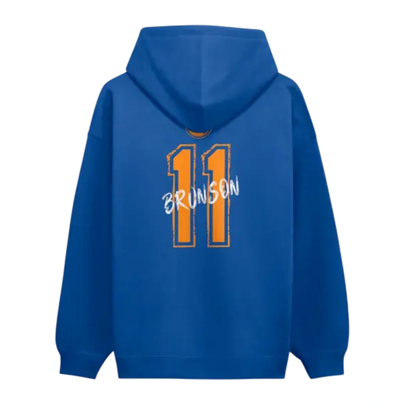 New York Knicks Hustle Name & Number Hoodie - Image 2