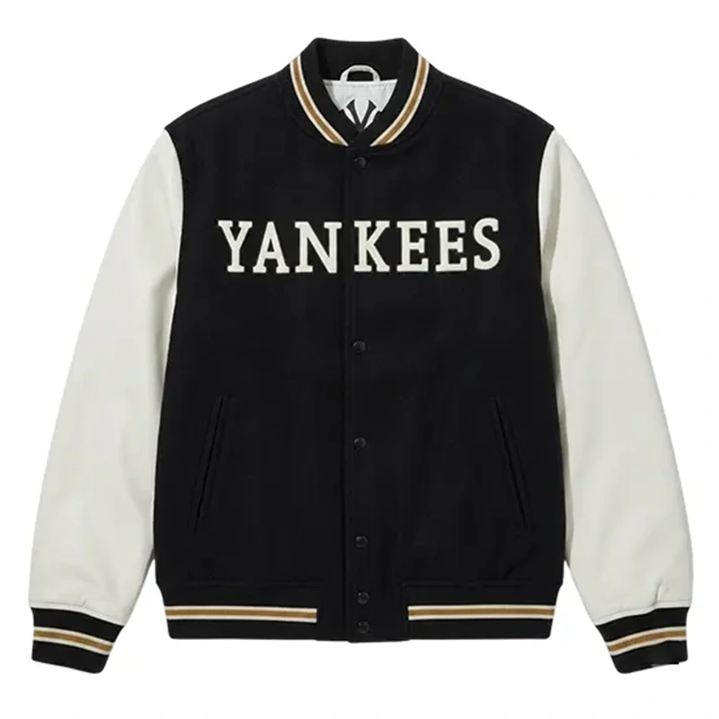 New York Yankees Wordmark Black Varsity Jacket