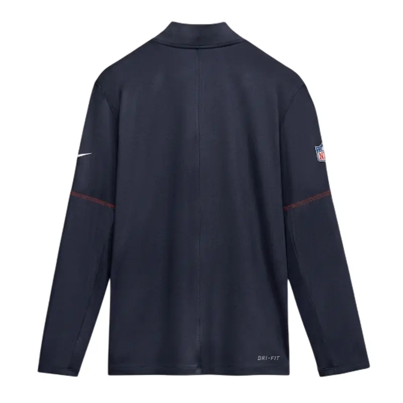 Nike Denver Broncos Sideline Logo Half Zip Navy Hoodie - Image 2